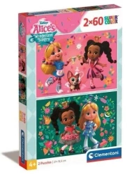 Puzzle 2x60 Super Kolor Alice`s Wonderland Bakery - Clementoni